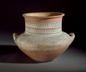 Kulplu Süslü Kavanoz, Amarna, MÖ 14. yy (çömlek) by Egyptian 18th Dynasty
