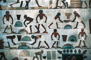 Dökümhane operasyonları, Rekhmire Mezarı Güney Duvarı, Yeni Krallık (duvar resmi) by Egyptian 18th Dynasty