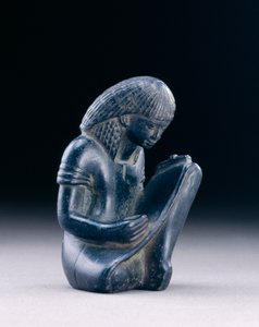 Oturan katip, Yeni Krallık, MÖ 1391-1353 (greywacke)