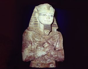 Ramesses II Heykeli (MÖ 1279-1213) Gerf Hussein Tapınağı, Nubia, Yeni Krallık (kumtaşı) bir Osirid sütunundan detay by Egyptian 19th Dynasty