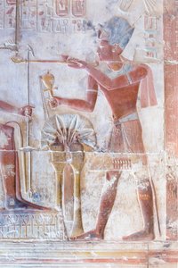 Renkli kabartma, Seti I tapınağı, Abydos, Mısır by Egyptian 19th Dynasty