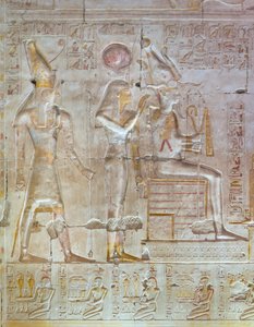 Renkli kabartma, Seti I tapınağı, Abydos, Mısır by Egyptian 19th Dynasty