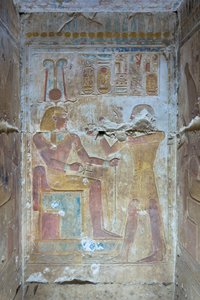 Renkli kabartma, Seti I tapınağı, Abydos, Mısır by Egyptian 19th Dynasty