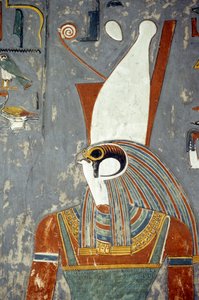 Çift taç giyen Horus, Horemheb Mezarı, Krallar vadisi, Louxor, Antik Teb (fotoğraf) by Egyptian 19th Dynasty