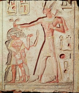 Ramses (MÖ 1279 - 1213) düşmanlarını yener (kabartma boyalı kireçtaşı, 19. Hanedan)