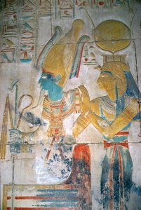Osiris ve İsis'in Rölyefi, Yeni Krallık (duvar resmi)