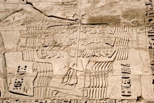 Mısır antikası: deniz halklarına ait savaşçıların, Ramses III