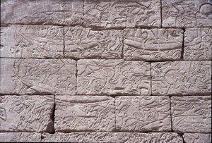 Deniz Halkı, Ramses III Deniz Savaşı, Medinet Habu, MÖ 1195-64 taş