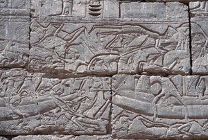 Deniz Halkı, Ramses III Deniz Savaşı, Medinet Habu, MÖ 1195-64 taş