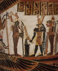 Osiris, Nekhtefmet kartonundan detay, Üçüncü Ara Dönem, MÖ 934-889 dolayları (sıvalı ve boyalı keten) by Egyptian 22nd Dynasty