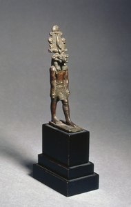 Koç başlı bir tanrı olan Harsaphes figürü, Geç Dönem, MÖ 600 dolayları (bronz) by Egyptian 26th Dynasty