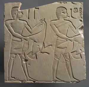 Canlı Kaz Teklifleri ile Peygamber ve Öğretim Üyesi-Rahip, MÖ 667-647 dolayları by Egyptian 26th Dynasty