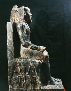 Firavun Khafre Heykeli, Hanedan IV, Mısır (fotoğraf)