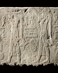 Pehenuka kabartma detayı, Eski Krallık, MÖ 2465-2323 (kireçtaşı) (ayrıca bkz. 440565, 440566, 440559 ve 440564) by Egyptian 5th Dynasty