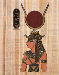 Kleopatra VII, Kom Ombo tapınağından (papirüs) bir kabartmanın rekonstrüksiyonu