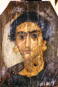 Bir kadın portresi, 100-300 dolayları (panel üzerine kakustik) by Egyptian Egyptian