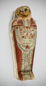 Mısır mumyası, MÖ 332-150 (tahta, kil, kum, mısır ve keten) by Egyptian Ptolemaic Period