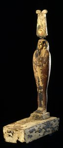 Ptah-Sokar-Osiris figürü, MÖ 332-30 (ahşap, çok renkli ve altın) by Egyptian Ptolemaic Period