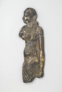 Bir kadın figürünü tasvir eden pano, muhtemelen MÖ 1. yüzyıl (altın kaplama gümüş) by Egyptian Ptolemaic Period