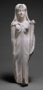 Bir Ptolemaik Kraliçe Heykeli, belki de Kleopatra VII, MÖ 200-30 (dolomitik kireçtaşı) by Egyptian Ptolemaic Period