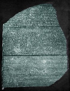 Rosetta Taşı (granodiyorit) by Egyptian Ptolemaic Period