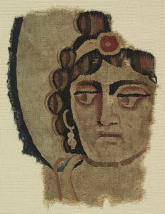 Bir Kadın Başı Parçası, Kıpti (tekstil) by Egyptian School