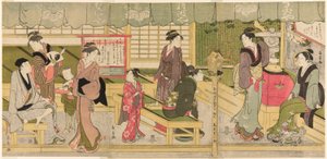 Tee F teorisi t Yol m f Tee Naniwaya (Naniwaya vitrini) by Eishōsai Chōki