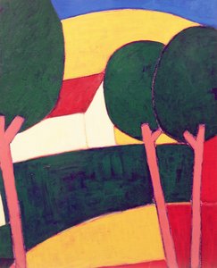 Provencal Paysage, 1997 (kağıt üzerinde akrilik)
