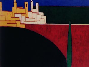 San Gimignano, 1999 (kağıt üzerinde akrilik)