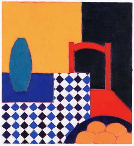 Red Chair ile natürmort, 2002 (kağıt üzerinde akrilik)