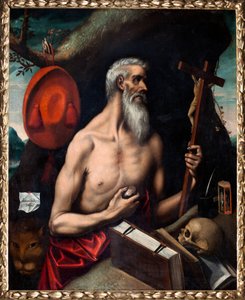 Parish müzesi. Tablo. Aziz Jeronimo (San Jeronimo). Tuval üzerine yağlıboya. El Greco okuluna atfedilen, by El (1541 1614) (follower of) Greco