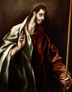 Apotre Aziz Thomas. Domenikos Theotokopoulos dit El Greco tarafından tablo (1540-1614) by El Greco