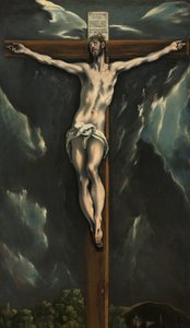 Haç Üzerinde İsa, c.1600-10 (tuval üzerine yağlı boya) by El Greco