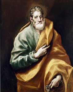Apotre Aziz Peter. Domenikos Theotokopoulos dit El Greco tarafından tablo (1540-1614) by El Greco