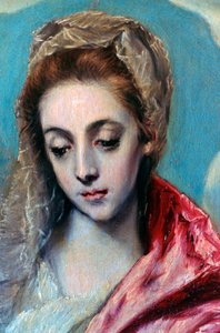 Aziz Anne detaylı Kutsal Aile, c1590-1595 by El Greco