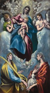 Aziz Martina ve Aziz Agnes ile Madonna ve Çocuk by El Greco