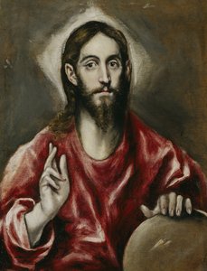 Salvator Mundi Dünyanın Kurtarıcısı, 1608-1614 by El Greco