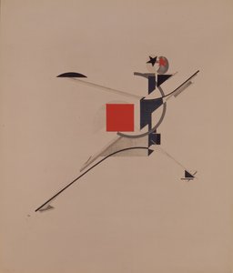 Yeni. A. Kruchenykh, 1920-1921 tarafından Güneşe Karşı Zafer operası için heykelcik