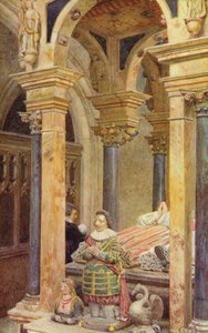 Ve beşikle mezar arasındaki dar boşluğu düşünme (renkli taş) by Eleanor Fortescue-Brickdale