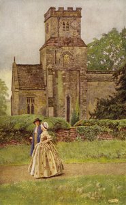 Vaaz zamanında kiliseden ayrılıyorum (renkli taş) by Eleanor Fortescue-Brickdale