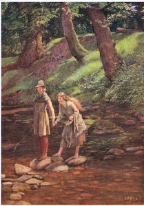Rosalind ve Celia (lito) by Eleanor Fortescue-Brickdale