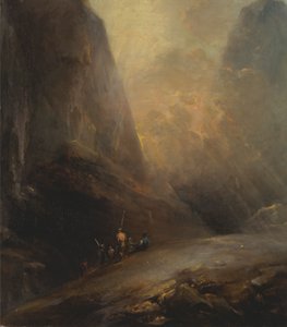 Banditti ile Dağ Manzarası by Elias Martin