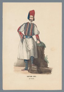 Kostüm Grek. 19e Siècle (nesne üzerindeki başlık)