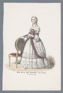 Fransız Mahkemesinin Hanımı. XVIII Century (Louis XV altında) (nesne üzerindeki başlık)
