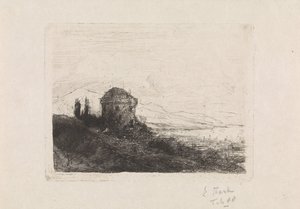 Clarens yakınlarındaki Chateau Chatelard by Elias Stark (signed by artist)
