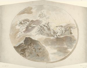 Aurora'nın Geceyi kovaladığı tavan boyama tasarımı by Elias van Nijmegen (possibly)
