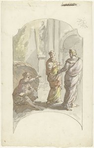 Diogenes İskender'den ışığında durmamasını ister by Elias van Nijmegen
