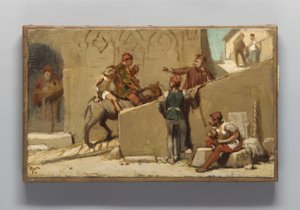 Değirmenci, oğlu ve eşeğin masalı by Elihu Vedder