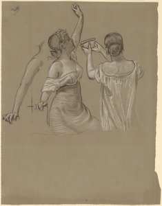 Dionysos Revelers, 19. yüzyılın ortaları. by Elihu Vedder