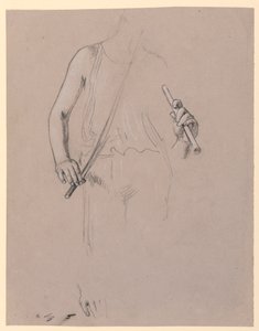 Figür Çalışması: Kostümlü Adam by Elihu Vedder
